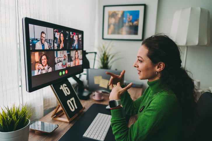 Women working from home