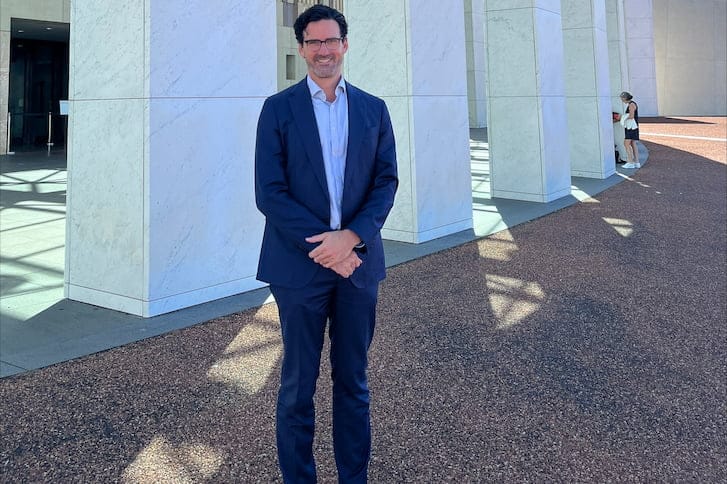 CCIWA CEO Chris Rodwell outside Parliament House in Canberra